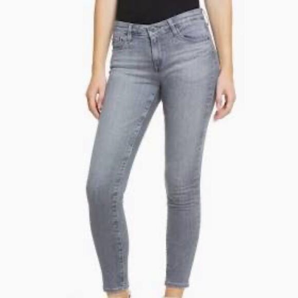 AG Adriano Goldschmied The Prima Blue-Grey Cigarette Leg Jeans Sz 26R - Picture 1 of 9